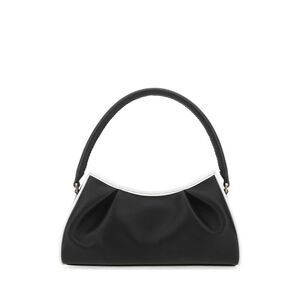 Elleme Women Two-Tone Leather Dimple Moon Shoulder Bag